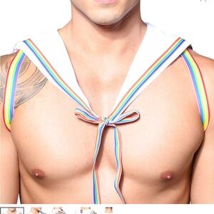 New with tags Pride Andrew Christian Pride Sailor Hat and HarnessVest